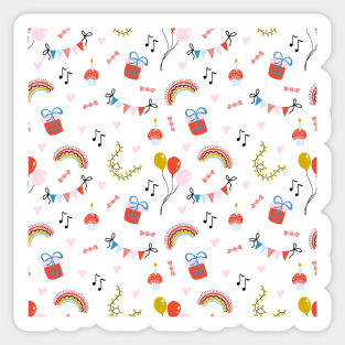 Colorful Birthday pattern Sticker